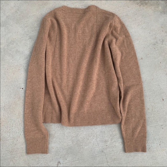 Reformation Cashmere Crew Sweater Camel Size Large - Picture 4 of 6